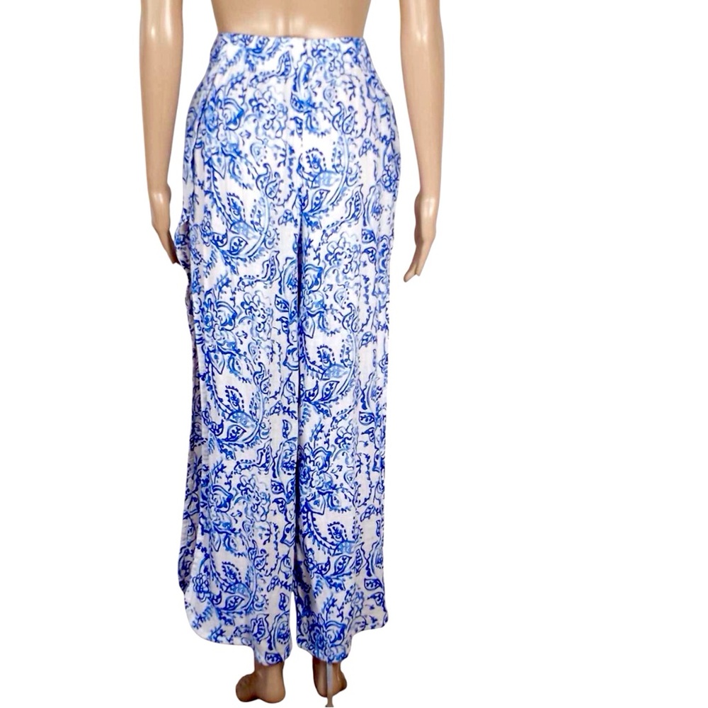 Caroline Constas Split Side Pants Tropical Floral… - image 5